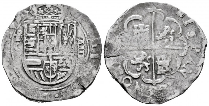 Philip II (1556-1598). 8 reales. (1598/7). Toledo. C. (Cal-Tipo 211). Ag. 27,41 ...