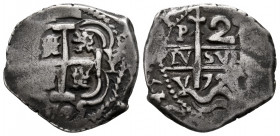 Luis I (1724). 2 reales. 1725. Potosí. Y. (Cal-27). Ag. 6,92 g. Triple date. Rare. Choice VF. Est...250,00. 

Spanish Description: Luis I (1724). 2 ...