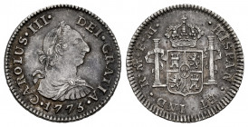Charles III (1759-1788). 1/2 real. 1775. Mexico. FM. (Cal-198). Ag. 1,66 g. Beautiful patina. Scarce in this grade. XF/AU. Est...150,00. 

Spanish D...