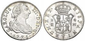 Charles III (1759-1788). 4 reales. 1775. Madrid. FJ. (Cal-857). Ag. 13,43 g. Original luster. Very rare in this grade. AU/Almost MS. Est...500,00. 
...