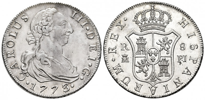 Charles III (1759-1788). 8 reales. 1773. Madrid. PJ. (Cal-1063). Ag. 16,95 g. At...