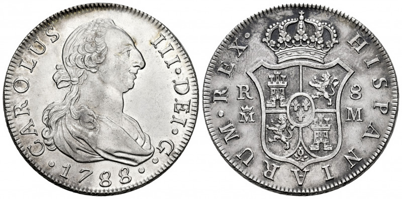 Charles III (1759-1788). 8 reales. 1788. Madrid. M. (Cal-1070). Ag. 27,10 g. The...