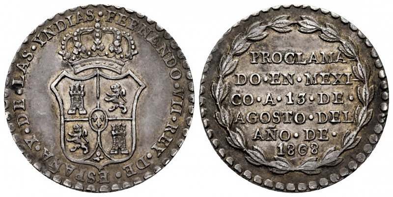 Ferdinand VII (1808-1833). "Proclamation" medal. 1808. Mexico. (Ha-lám. 88, nº 3...