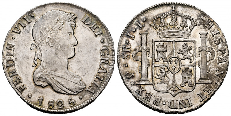 Ferdinand VII (1808-1833). 8 reales. 1825. Potosí. JL. (Cal-1394). Ag. 26,79 g. ...