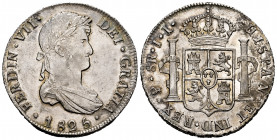 Ferdinand VII (1808-1833). 8 reales. 1825. Potosí. JL. (Cal-1394). Ag. 26,79 g. Republican coinage. Attractive tone. Original luster. Beautiful specim...