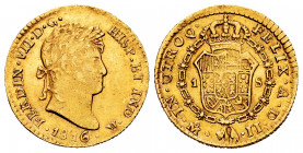 Ferdinand VII (1808-1833). 1 escudo. 1816. Mexico. JJ. (Cal-1518). Au. 3,37 g. Some original luster remaining. Very scarce. Almost XF. Est...700,00. ...