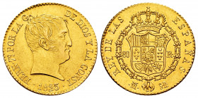 Ferdinand VII (1808-1833). 80 reales. 1823. Madrid. SR. (Cal-1642). Au. 6,72 g. "Cabezon" type. It retains some minor luster. Scarce. AU. Est...600,00...