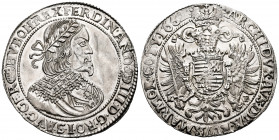 Austria. Ferdinand III. 1 thaler. 1652. Kremnitz. K-B. (Her.-479). (Dav-3198). Ag. 28,20 g. Attractive specimen. Fine style. It retains some minor lus...