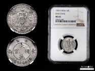 China. Kiau Chau. 10 cents. 1909. German Occupation. (Km-2). 4,00 g. Slabbed by NGC as MS 65. Rare. Only three specimens in a higher grade, according ...