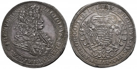 Hungary. Leopold I. 1 thaler. 1695. Kremnitz. KB. (Km-214.8). (Dav-3264). Ag. 28,36 g. Delicate patina. A good sample. This coin is exempt from any ex...