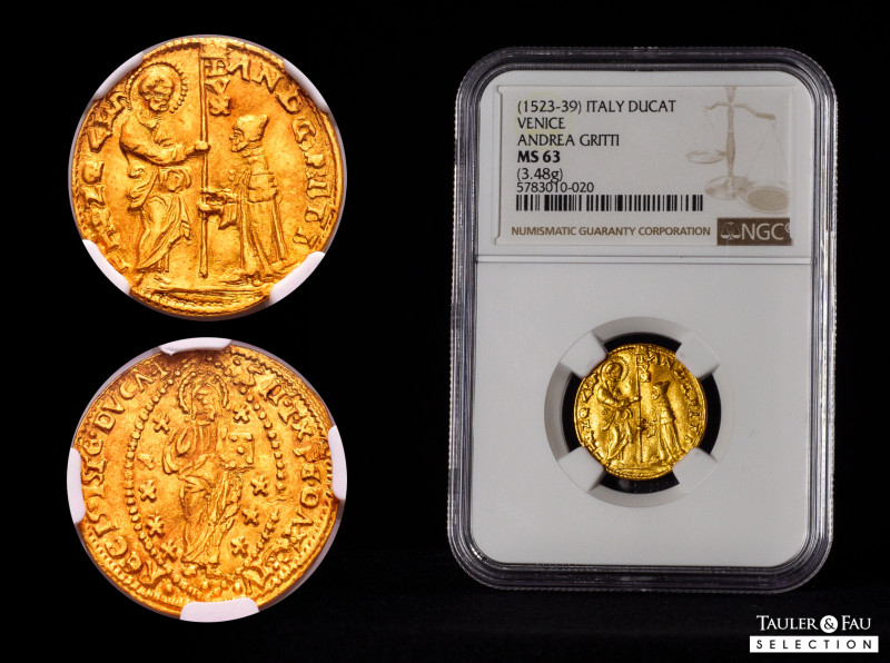 Italy. Venice. Andrea Gritti (1523-1538). 1 ducat. (Fried-1246). (Mont-336). Au....