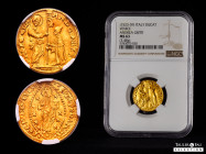 Italy. Venice. Andrea Gritti (1523-1538). 1 ducat. (Fried-1246). (Mont-336). Au. 3,48 g. Slabbed by NGC as MS 63. Second best-preserved specimen in NG...