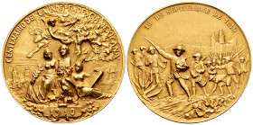 Mexico. Medal. 1910. (Grove-380 var). Anv.: CENTENARIO DE LA INDEPENDENCIA MEXICANA Angel above with trumpet and wreath crowning Hidalgo with personif...