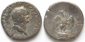 VESPASIAN. AR Denarius, AD 76, eagle, Rome mint