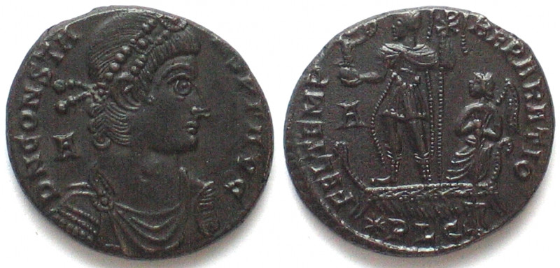 CONSTANS. As Augustus, AE Maiorina 22mm, Lugdunum mint, AD 349, UNC!
A - DN CON...