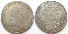 AUSTRIA. Thaler 1815 A, Franz I, silver, UNC!!!