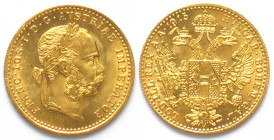 AUSTRIA. Dukat 1915, Franz Joseph I, gold, BU