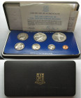 BRITISH VIRGIN ISLANDS. 1981 PROOF SET, with 2 x silver