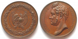 FRANCE. Louis Philippe I, Medal 1830, Reestablishment of the National Guard, copper, 41mm, rare! UNC-