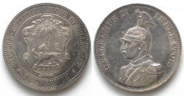 GERMAN EAST AFRICA. 2 Rupien 1893, Wilhelm II, UNC-!!!