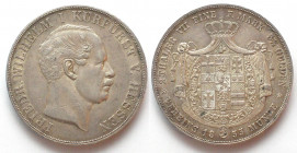 HESSE-CASSEL. 2 Thaler 1855, Friedrich Wilhelm I, silver, XF!