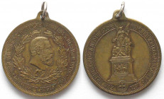 HESSE-DARMSTADT. Medal 1895 commemorating the victories of the Grand Duke Friedrich Wilhelm Ludwig IV during the Franco-Prussian War, brass, 30mm, UNC