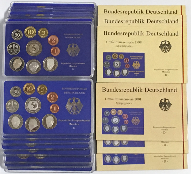 GERMANY. Federal Republic, Bulk of 24 Proof Sets D (Munich) 1977-2001
DEUTSCHLA...