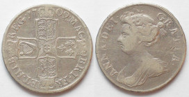 GREAT BRITAIN. 1/2 Crown 1709, Anne, silver, VF
