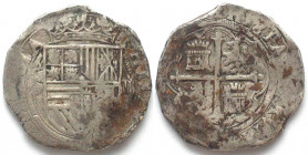 MEXICO. 4 Reales ND, Felipe II (1556-1598), Mo -Mexico City, silver, Cob - Macuquina