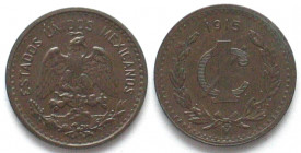 MEXICO. 1 Centavo 1915, Zapata issue, bronze, UNC