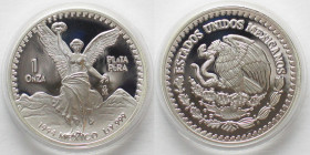 MEXICO. 1 Onza 1994 Mo, LIBERTAD, silver, 1 ounce, PROOF, key date!