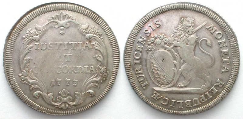 ZÜRICH. Taler 1773, Silber, Erhaltung! f.vz(XF-)
HMZ 2-1164eee. Var. kleine Jah...