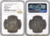 GENEVA. Shooting Medal 1851, silver, 38mm, NGC AU Details