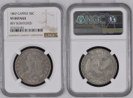 USA. 1/2 Dollar 1807, 50 over 20 Capped Bust Half Dollar, silver, NGC VF Details