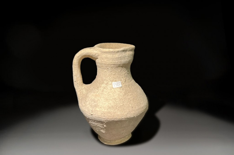 Ceramic Trefoil Mouth Jug, Iron Age, Israeite Period, 1200 - 800 BC, time of Kin...