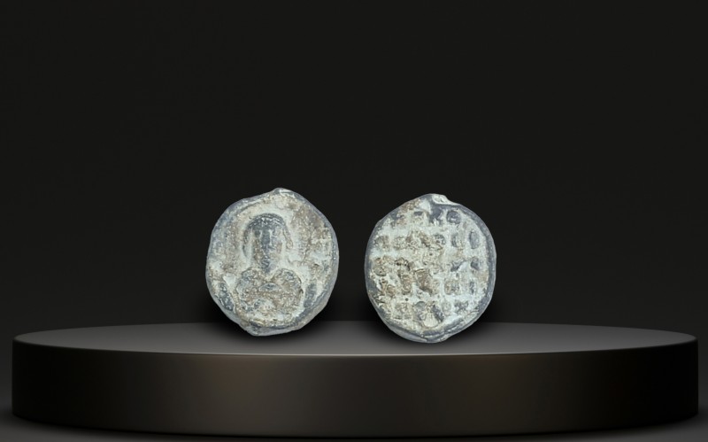 Lead Seals , Byzantine, 700 A.D. - 1300 A.D.
W: 5.28 g / D: 10 mm