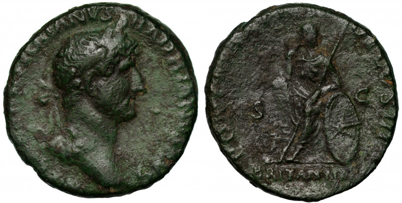 Hadrian (AD 117-138), copper As, Rome, AD 119-122, [IMP CAESAR TRAI]ANVS HADRIAN...