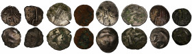 Ancient British, Durotriges, Mainstream Series (c.58 BC – AD 43), silver Quarter-Staters (8), Bradbury Rat/Duro Thunderbolt types or similar (ABC 2214...
