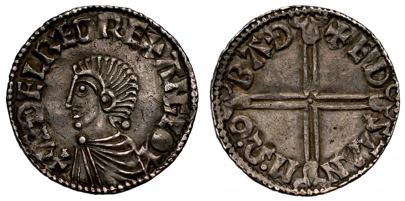 Aethelred II (978-1016), silver long cross Penny (c.997-1003), Bath Mint, Moneye...