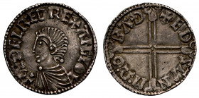 Aethelred II (978-1016), silver long cross Penny (c.997-1003), Bath Mint, Moneyer Eadstan, draped bust left, Latin legend and beaded outer border surr...