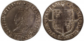 Elizabeth I (1558-1603), silver Shilling, 1561-71, milled issue by E. Mestrelle, crowned bust in decorated dress left, initial mark star both sides, o...