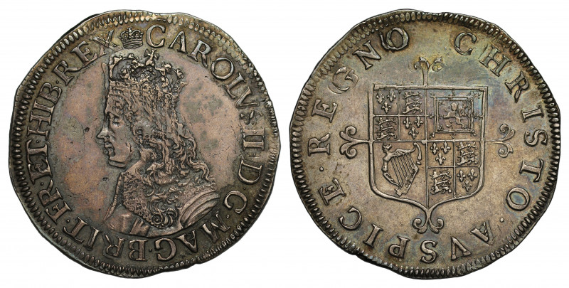 AU55 | Charles II (1660-85), silver Shilling, first hammered issue (1660-61), cr...