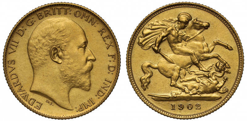 AU DETAILS | Edward VII (1901-1910), matt proof gold Half Sovereign, 1902, Coron...