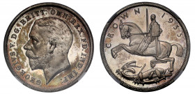 PF65 CAM | George V (1910-36), silver proof Crown, 1935, Silver Jubilee Issue, bare head left with raised BM for Bertram Mackennal on truncation, lege...