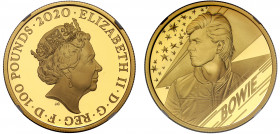PF70 UCAM | Elizabeth II (1952-), gold proof One Ounce of One Hundred Pounds, 2020, 1 Ounce of 999.9 fine gold, design by Jody Clark struck to celebra...