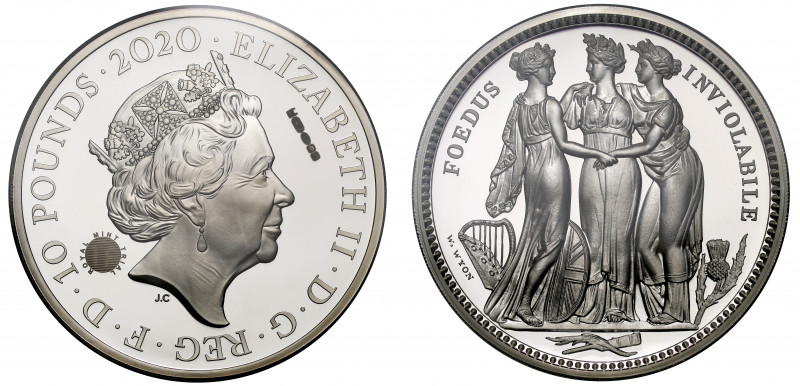 PF70 UCAM | Elizabeth II (1952 -), unique trial silver proof Five Ounces of Ten ...