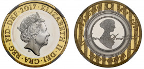 PF68 UCAM | Elizabeth II (1952-), silver gilt Piedfort proof Two Pounds, 2017, design by Dominique Evans celebrating the 200th Anniversary of the birt...