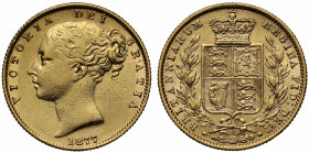 AU DETAILS | Australia, Victoria (1837-1901), gold Sovereign, 1877, Sydney Mint, young head left, date below, VICTORIA DEI GRATIA, rev. crowned quarte...