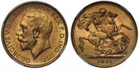 MS63 | Australia, George V (1910-36), gold Sovereign, 1911, Sydney Mint, bare head left, B.M. on truncation for Bertram Mackennal, GEORGIVS V D.G. BRI...