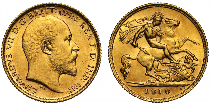 Australia, Edward VII (1901-1910), gold Half Sovereign, 1910, Sydney Mint, bare ...